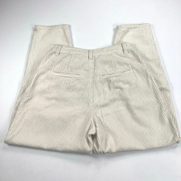 Free People Relaxed Fir Barrel Leg Wide Wale Corduroy Jeans Pants Cream Size 2 - Picture 7 of 10